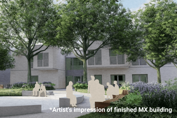 Artists Impression of Finished MX Building