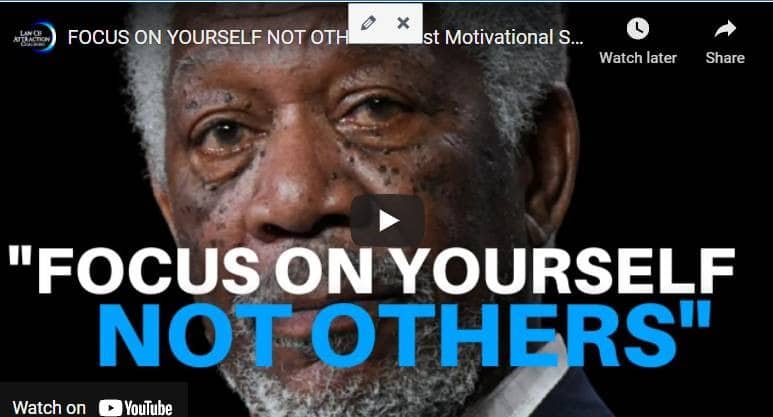 Focus on yourself, not others video