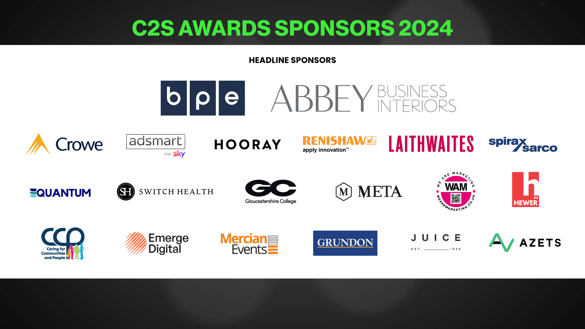 C2S Awards 2024 Finalists’ Drinks Party – For Finalists and Sponsors Only